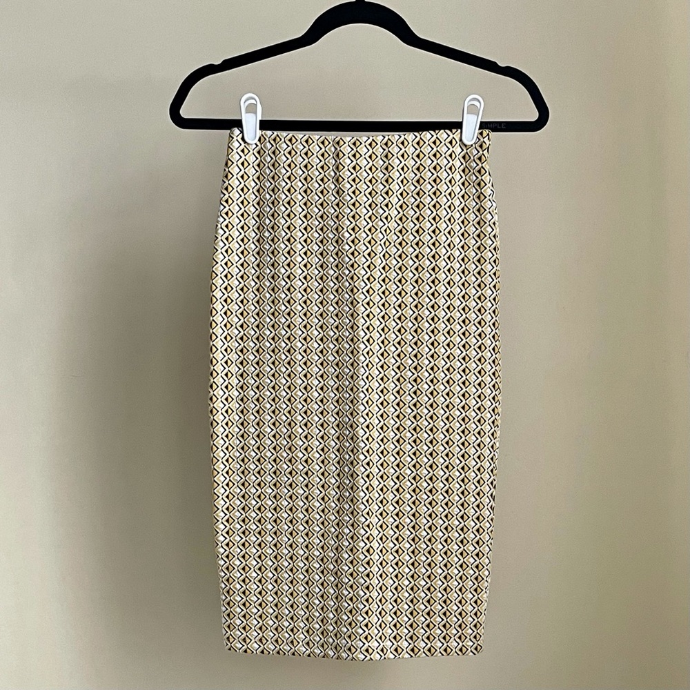 Zara Geometric Stretch Pencil Skirt